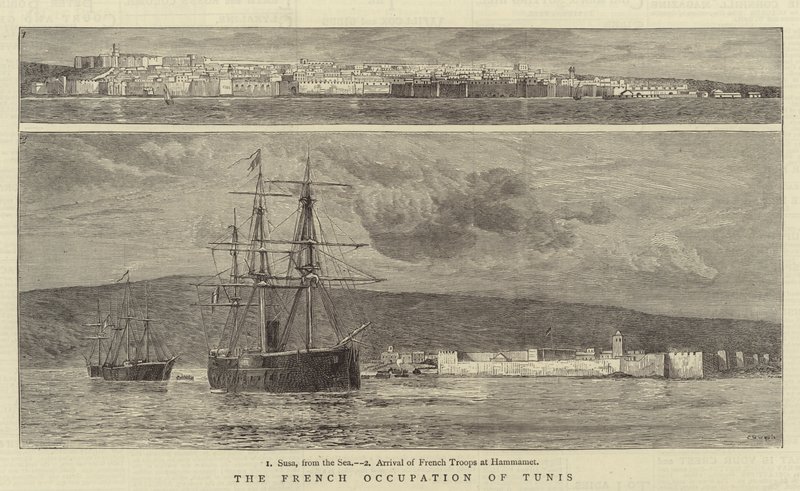 Den franska ockupationen av Tunis av Charles William Wyllie