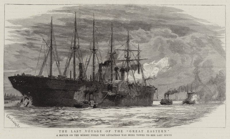 Den sista resan i Great Eastern av Charles William Wyllie