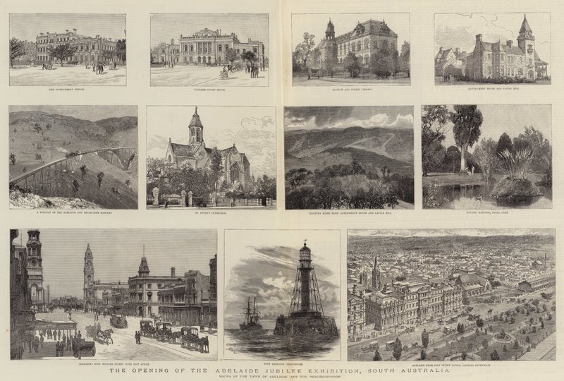 Invigningen av Adelaide Jubilee Exhibition, South Australia av Charles William Wyllie