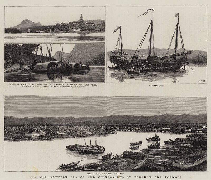 Kriget mellan Frankrike och Kina, synpunkter på Foochow och Formosa av Charles William Wyllie