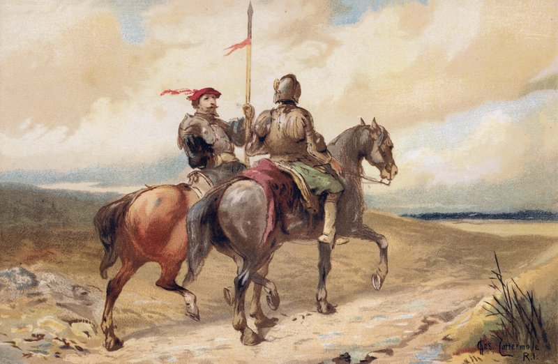 Scouter (chromolitho) av Charles (after) Cattermole