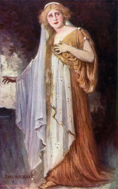 Penelope, Miss Lily Hanbury (litho i färg) av Charles A. Buchel