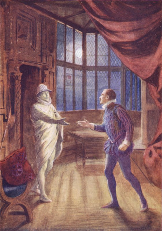 Statyn kallar Don Giovanni (färg litho) av Charles A. Buchel