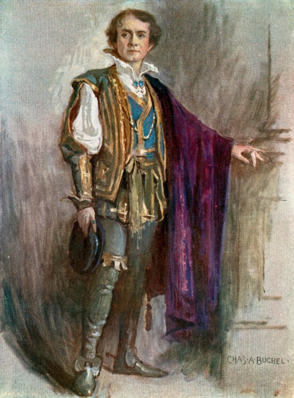 Tolfte natten: Orsino, Mr Robert Taber (färg litho) av Charles A. Buchel