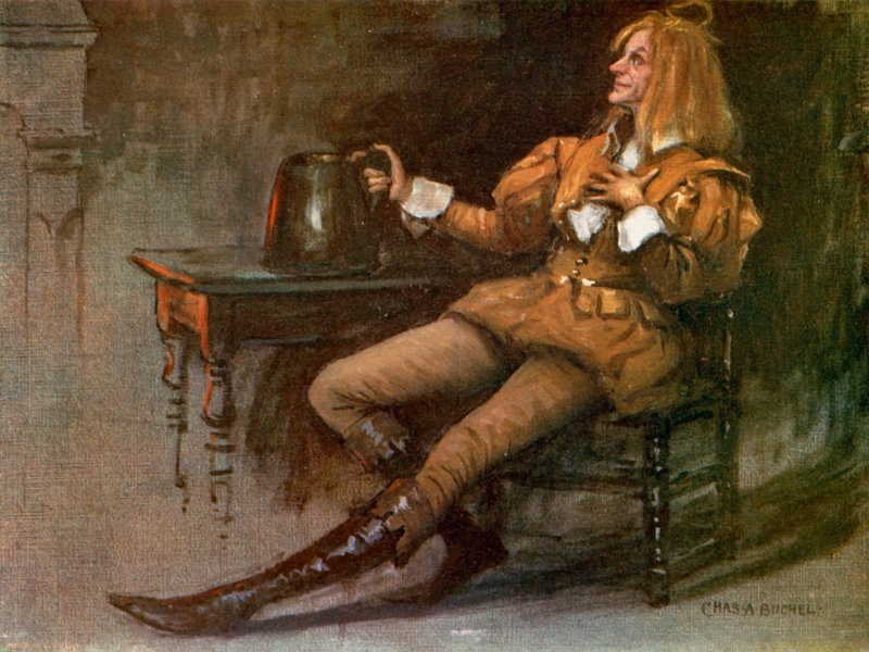 Tolfte natten: Sir Andrew Aguecheek, Mr Norman Forbes (färg litho) av Charles A. Buchel