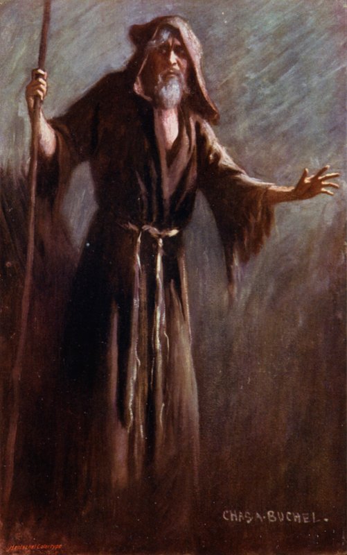 Ulysses, Mr Tree, akt III, scen 2 (färg litho) av Charles A. Buchel