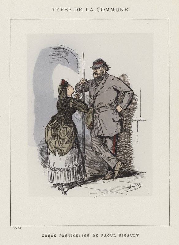 Privatgarde av Raoul Rigault av Charles Albert d Arnoux Bertall