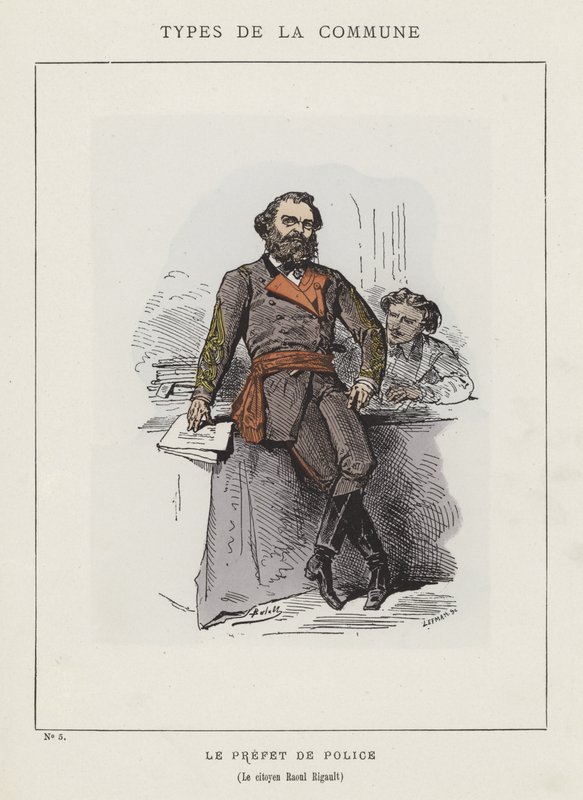 Polisprefekten, medborgaren Raoul Rigault av Charles Albert d Arnoux Bertall