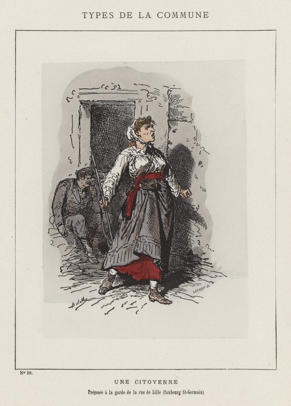 En medborgare, väktare av rue de Lille, Faubourg St-Germain av Charles Albert d Arnoux Bertall
