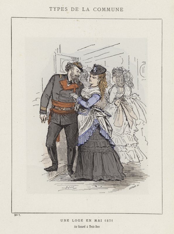 En loge i maj 1871, Au Canard a Trois Becs av Charles Albert d Arnoux Bertall