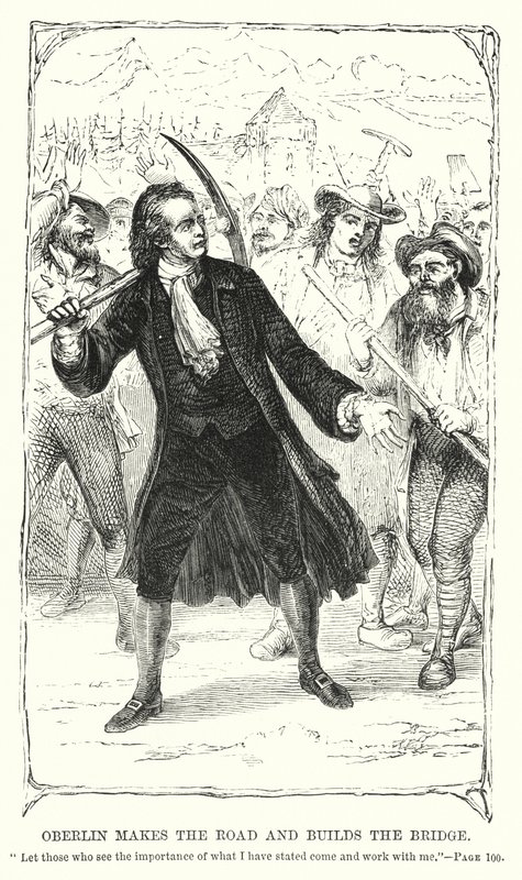 Oberlin gör vägen och bygger bron (gravyr) av Charles Altamont Doyle