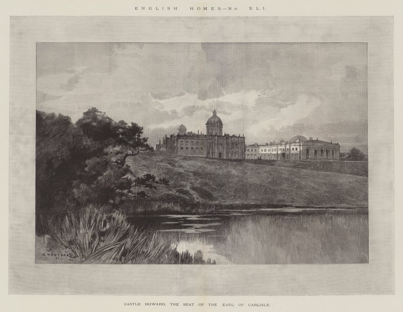 Castle Howard, sätet för earlen av Carlisle av Charles Auguste Loye