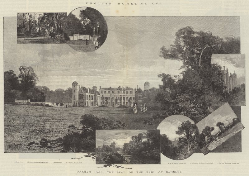 Cobham Hall, säte för greven av Darnley av Charles Auguste Loye