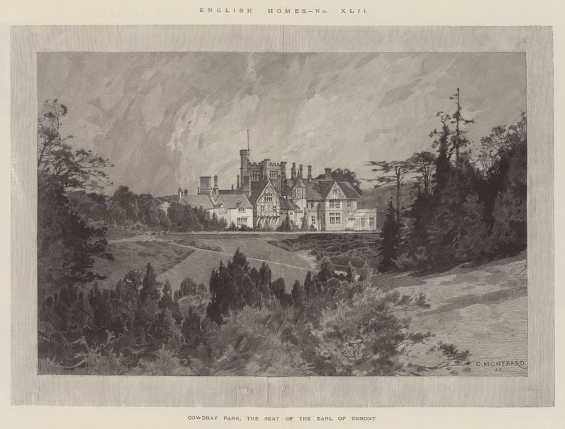 Cowdray Park, säte för Earl of Egmont av Charles Auguste Loye