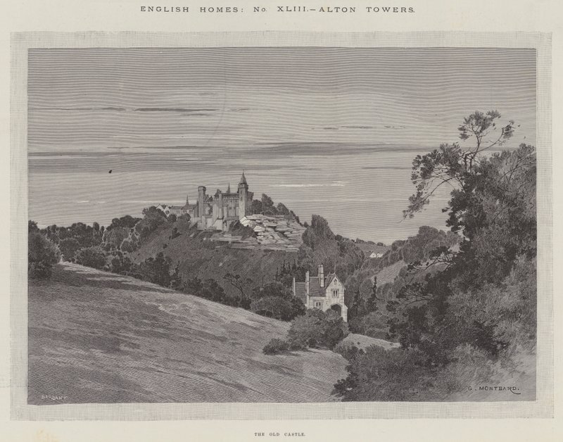 English Homes, Alton Towers, det gamla slottet av Charles Auguste Loye