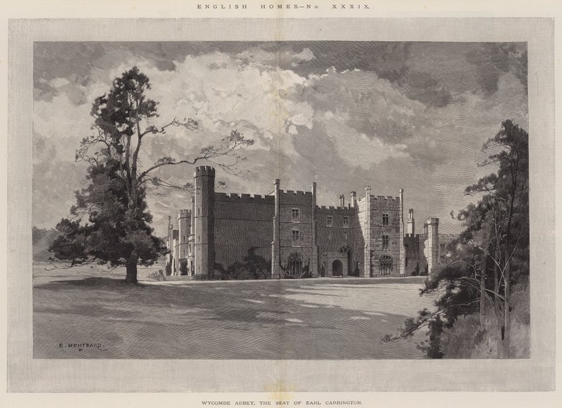 English Homes, Wycombe Abbey, sätet för Earl Carrington av Charles Auguste Loye