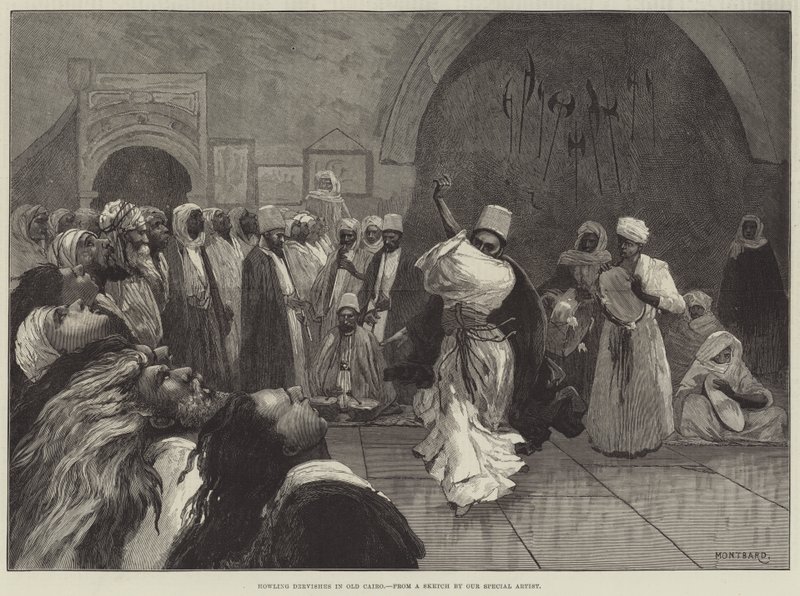 Ytande dervischer i Gamla Kairo av Charles Auguste Loye