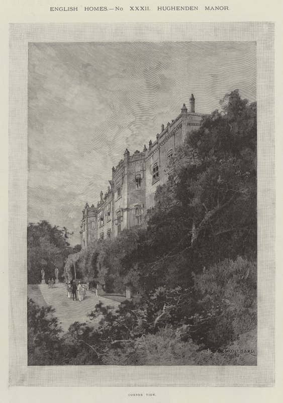 Hughenden herrgård, hörnutsikt av Charles Auguste Loye