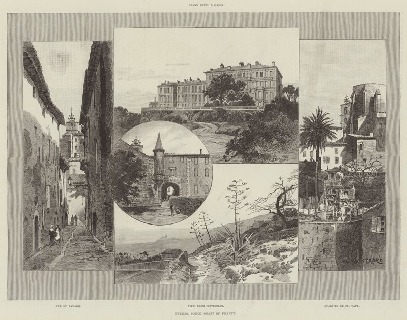 Hyeres, Frankrikes sydkust av Charles Auguste Loye