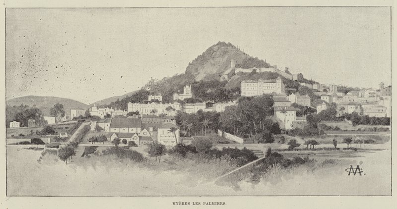 Hyeres les Palmiers av Charles Auguste Loye
