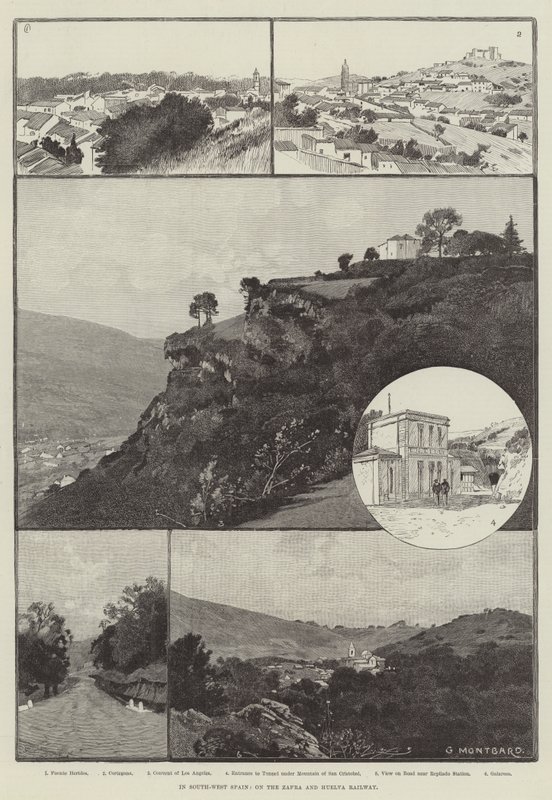 I sydvästra Spanien, på Zafra och Huelva järnvägen av Charles Auguste Loye