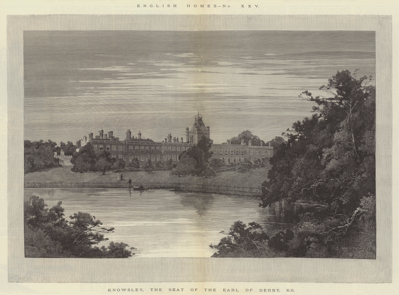 Knowsley, säte för Earl of Derby, KG av Charles Auguste Loye