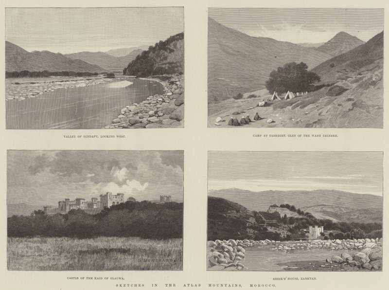 Skisser i Atlasbergen, Marocko av Charles Auguste Loye