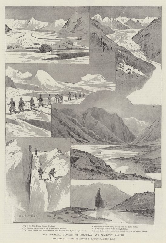 Himalayaglaciärerna i Baltistan och Wardwan, Kashmir av Charles Auguste Loye