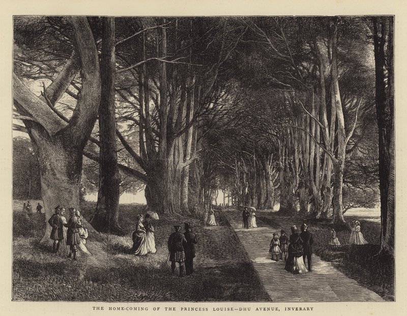 Prinsessan Louises hemkomst, Dhu Avenue, Inverary av Charles Auguste Loye