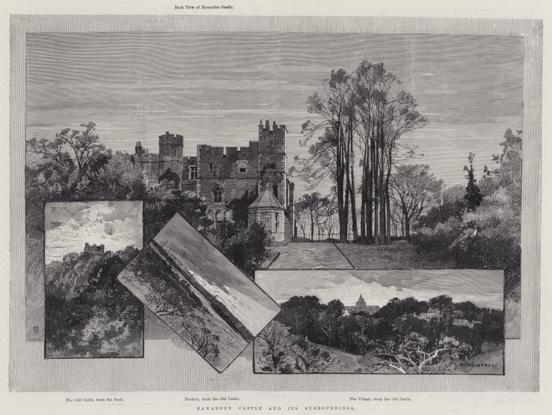 William Ewart Gladstones liv, Hawarden Castle och dess omgivningar av Charles Auguste Loye