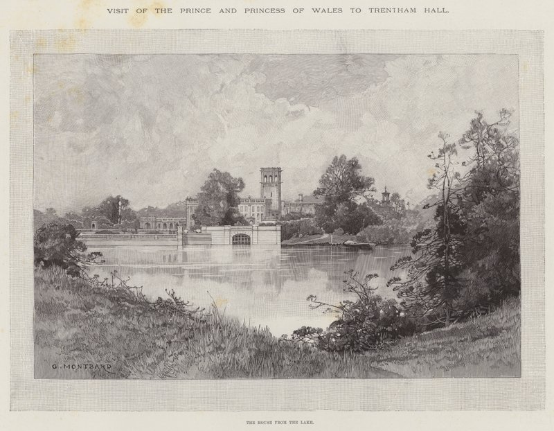 Besök av prinsen och prinsessan av Wales i Trentham Hall av Charles Auguste Loye