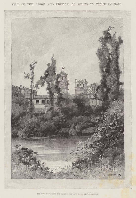 Besök av prinsen och prinsessan av Wales i Trentham Hall av Charles Auguste Loye