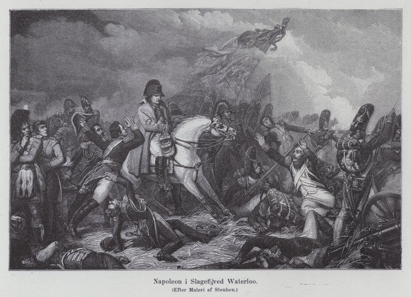 Napoleon i slaget vid Waterloo av Charles Auguste Steuben