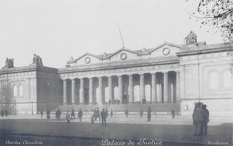 Bordeaux: Palais de Justice (svartvitt foto) av Charles Chambon