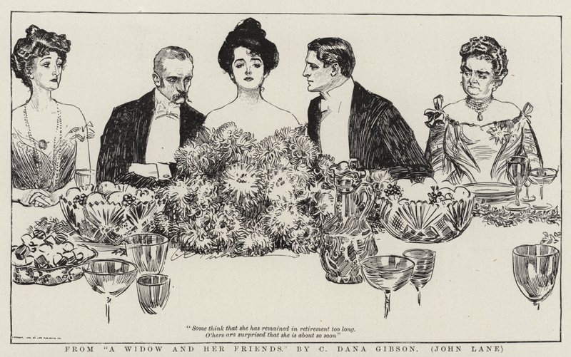 Från en änka och hennes vänner av Charles Dana Gibson