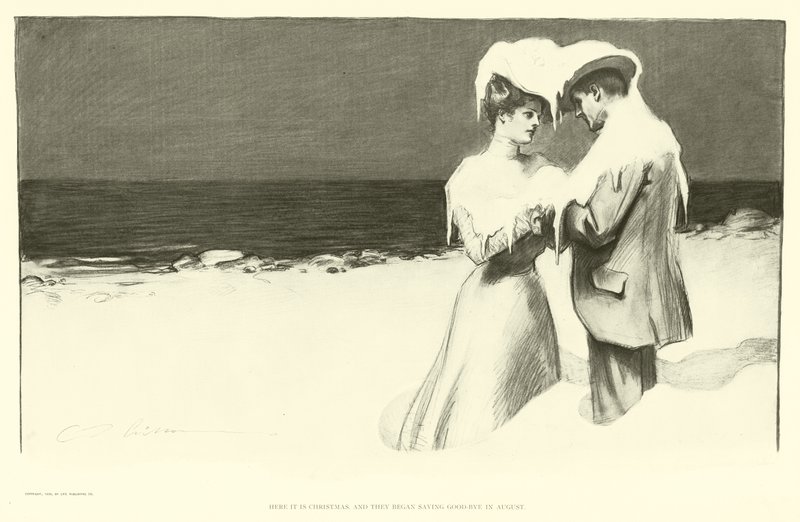 Här är det jul och de började ta farväl i augusti av Charles Dana Gibson