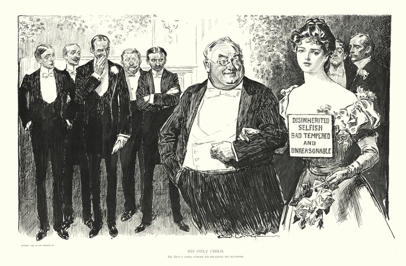 Hans enda barn (litografi) av Charles Dana Gibson