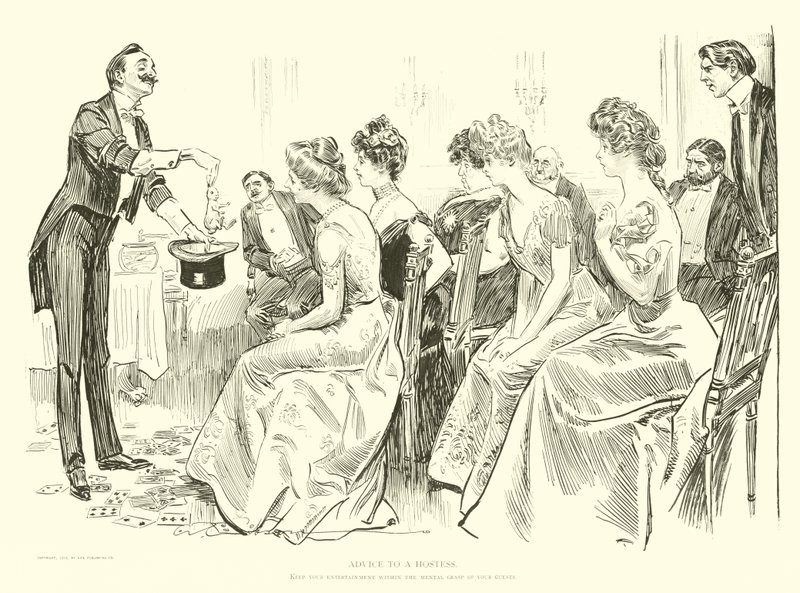 Illustration för The Social Ladder av Charles Dana Gibson