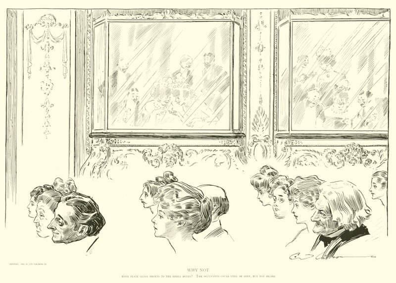 Illustration för The Social Ladder av Charles Dana Gibson