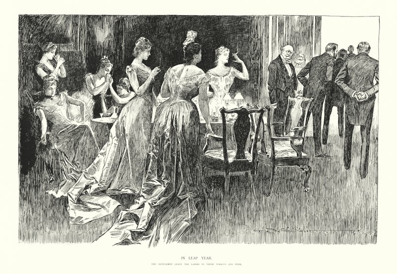 Under ett skottår (litografi) av Charles Dana Gibson