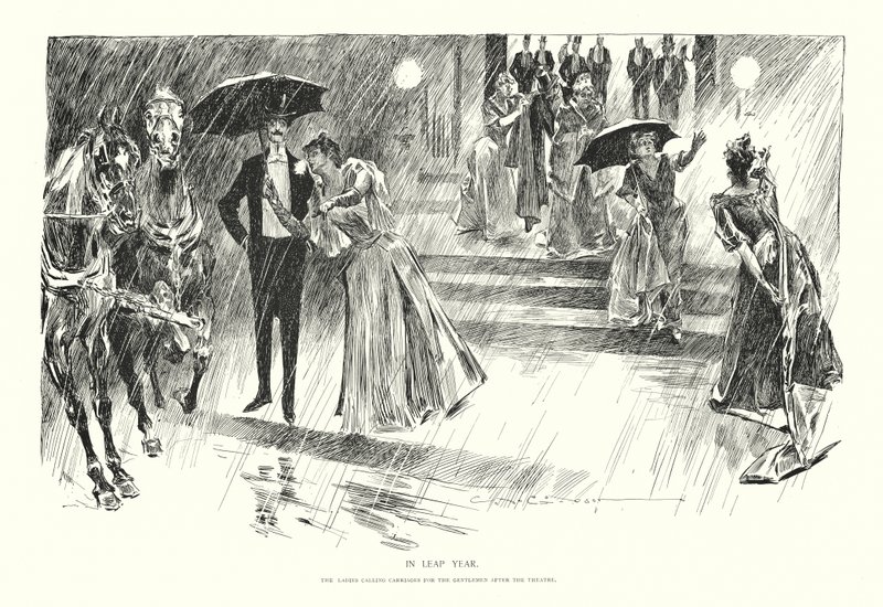 I skottår (litografi) av Charles Dana Gibson