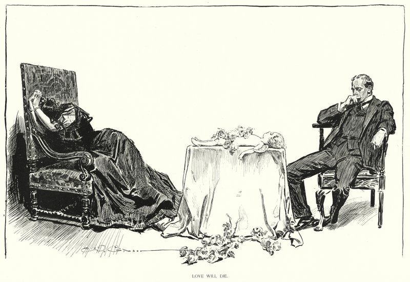 Kärlek kommer att dö (litho) av Charles Dana Gibson