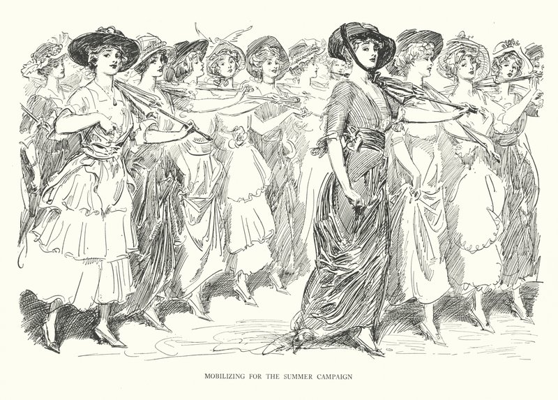 Mobilisering inför sommarkampanjen (litografi) av Charles Dana Gibson