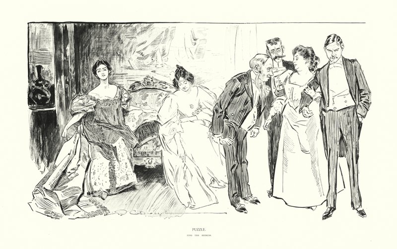 Pussel (litografi) av Charles Dana Gibson