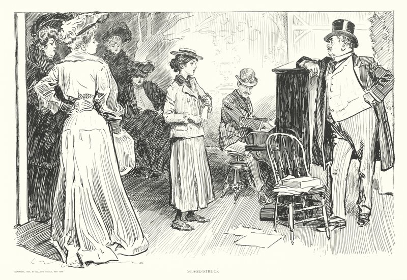 Stage-Struck (litografi) av Charles Dana Gibson