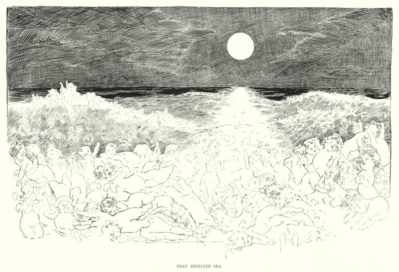 Det där rastlösa havet (litho) av Charles Dana Gibson