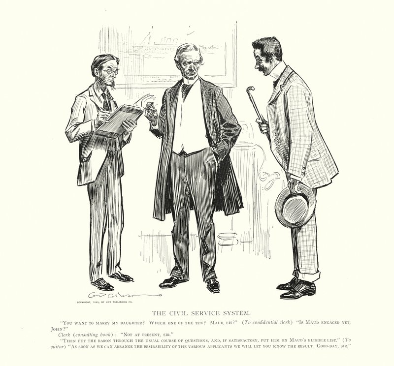 Systemet för offentlig förvaltning (litho) av Charles Dana Gibson