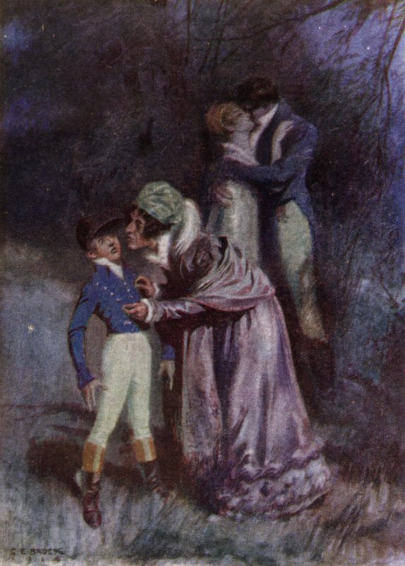 Illustration för The Amateur Gentleman av Jeffery Farnol (litho i färg) av Charles Edmund (after) Brock