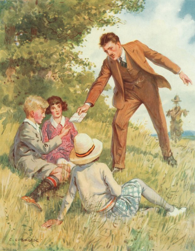 "Är ni ungdomar villiga att göra något för ert land?", scen från Secret Service (färg litho) av Charles Edmund Brock