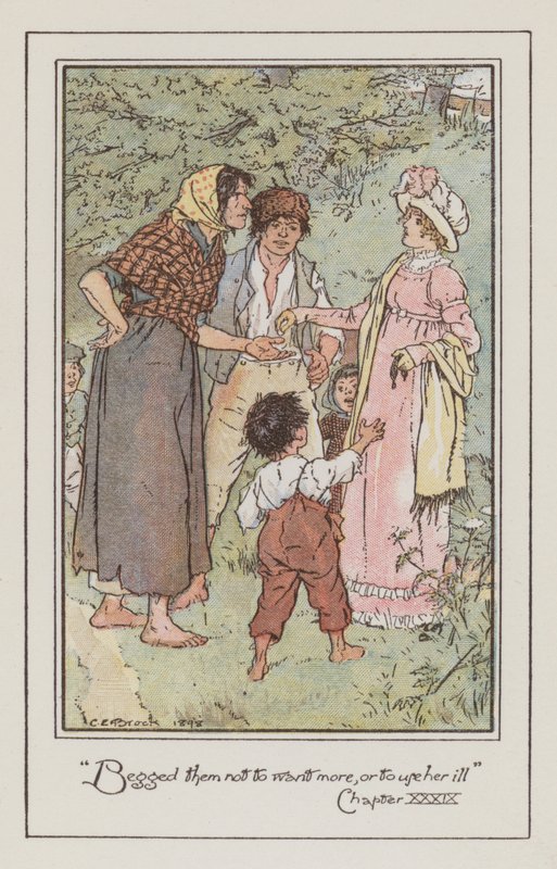 Illustration för Emma av Jane Austen (färg litho) av Charles Edmund Brock